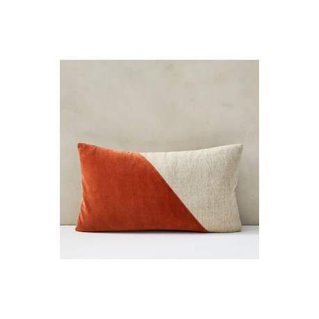 Funda cojín West Elm Linen Velvet Corners