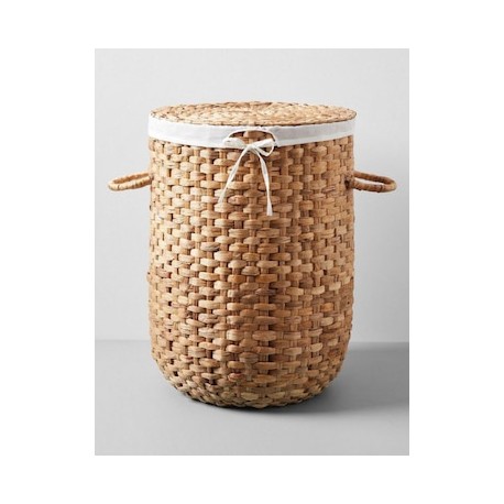 Canasto para ropa Round Weave de jacinto de agua