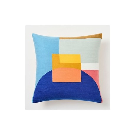 Funda cojín West Elm Crewel Half Moon