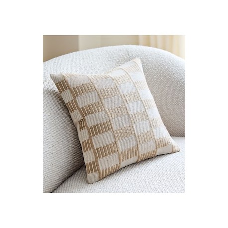 Funda cojín West Elm Woven Checker
