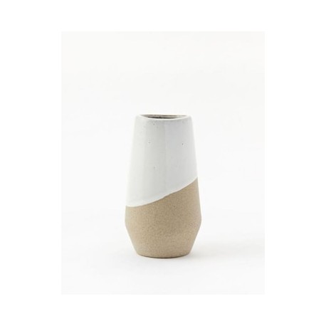 Florero Half Dipped Stoneware Flaco