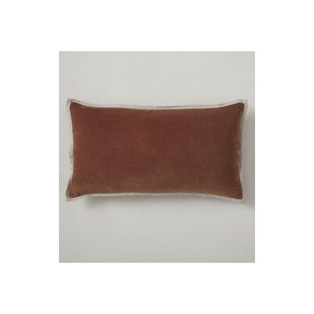 Funda cojín West Elm Classic Velvet Burnt Umber