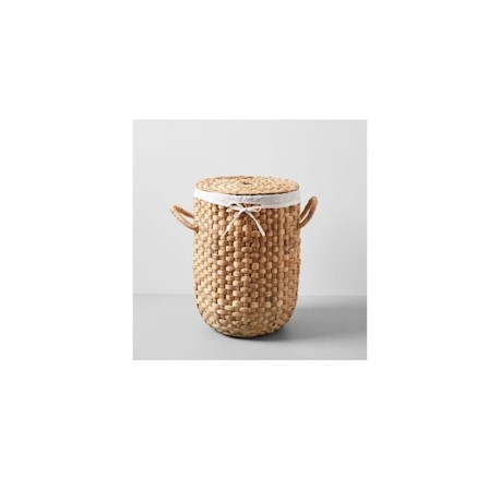 Cesto para ropa Rounded Weave de jacinto de agua