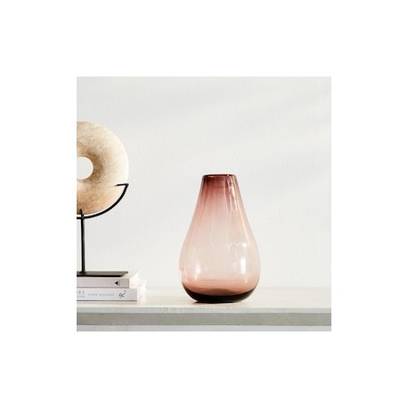 Florero Pure Recycled Raindrop de vidrio