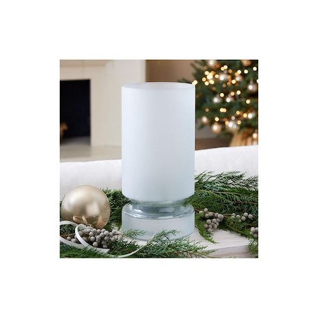 Portavela Fraser Frosted de vidrio