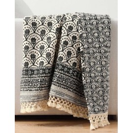 Frazada de tejido plano Jacquard Cotton