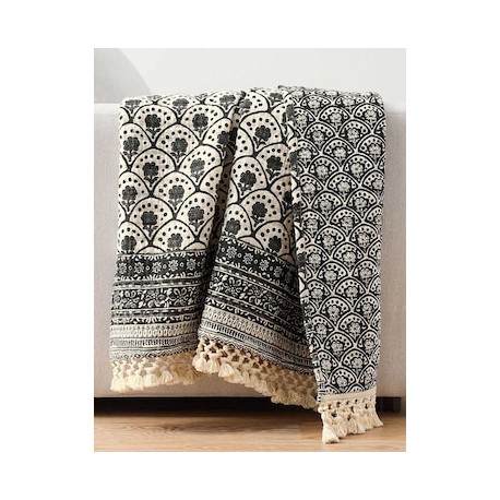Frazada de tejido plano Jacquard Cotton