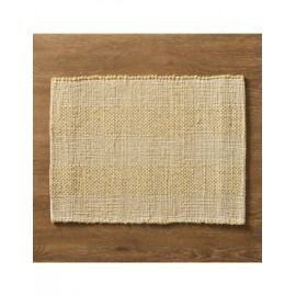 Set mantel rectangular de yute Chuncky Textured