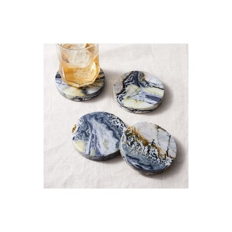 Set de portavasos Marble de mármol 4 piezas