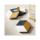 Set de portavasos Madison Marble Inlay de mármol 4 piezas