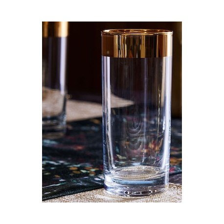 Vaso largo de vidrio con 1 pieza