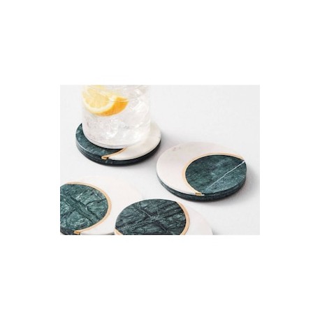 Set de Portavasos Marble Moon 4 Piezas