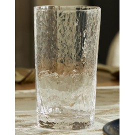 Vaso Highball Hammered Octagonal de vidrio