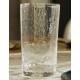 Vaso Highball Hammered Octagonal de vidrio