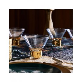 Set de vasos para martini Bijou de vidrio con 4 piezas