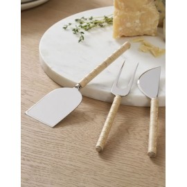 Set de cuchillos para quesos Rattan 3 piezas