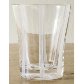 Vaso para agua Caning de cristal