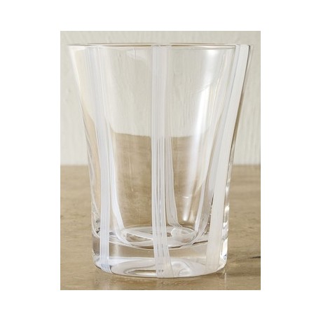 Vaso para agua Caning de cristal