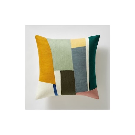 Funda cojín West Elm Crewel Geo Pieces