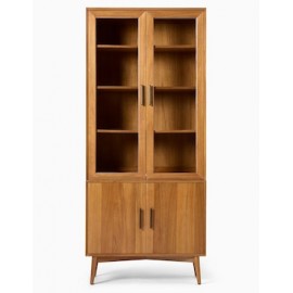 Gabinete Mid-Century Glass de Madera