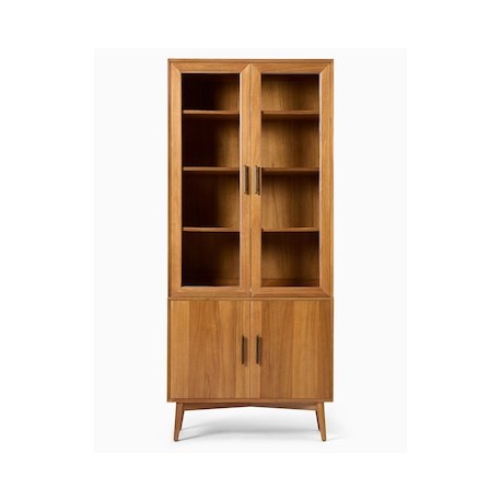 Gabinete Mid-Century Glass de Madera