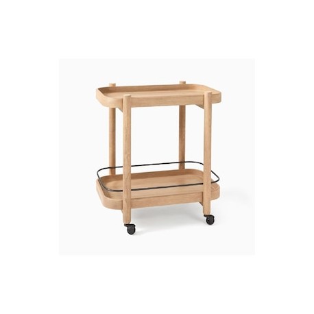 Carro de bar Hargrove madera de roble