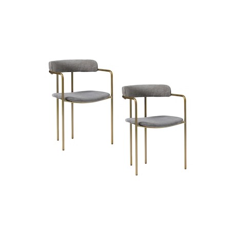 Set de 2 sillas Lenox de acero