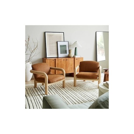 Sillón Benson estilo clásico renovado de madera