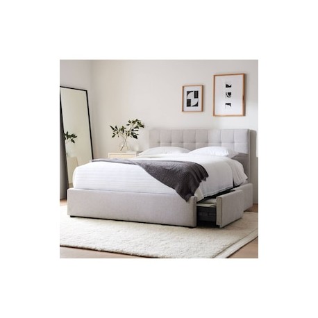 Cama Emmett Tufted de madera