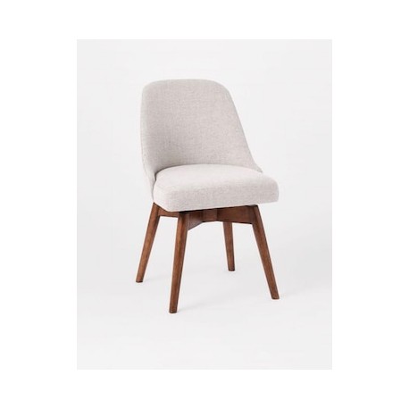 Silla Mid-Century de terciopelo