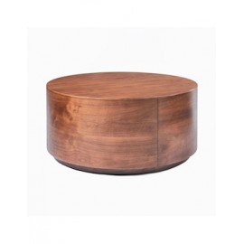 Mesa de centro Volume Round Drum de madera