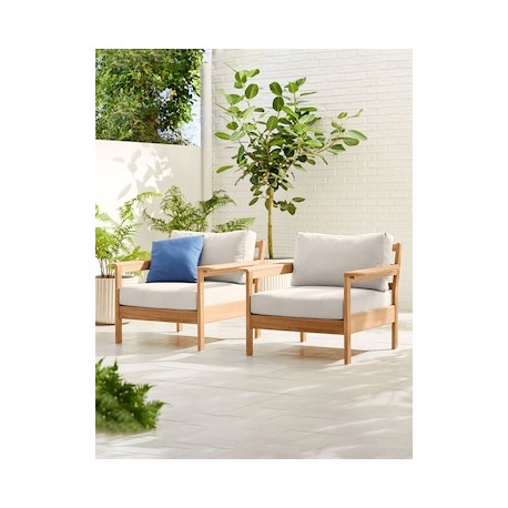 Sillón Outdoor estilo contemporáneo de madera